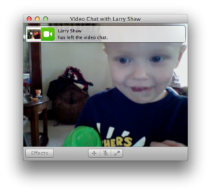 End of video chat